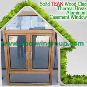 3D Red Oak Wood Grain Finishing Wood Color Casement Window, Aluminum Cladding Wood Quality Metal Window - China Window, Aluminum Window