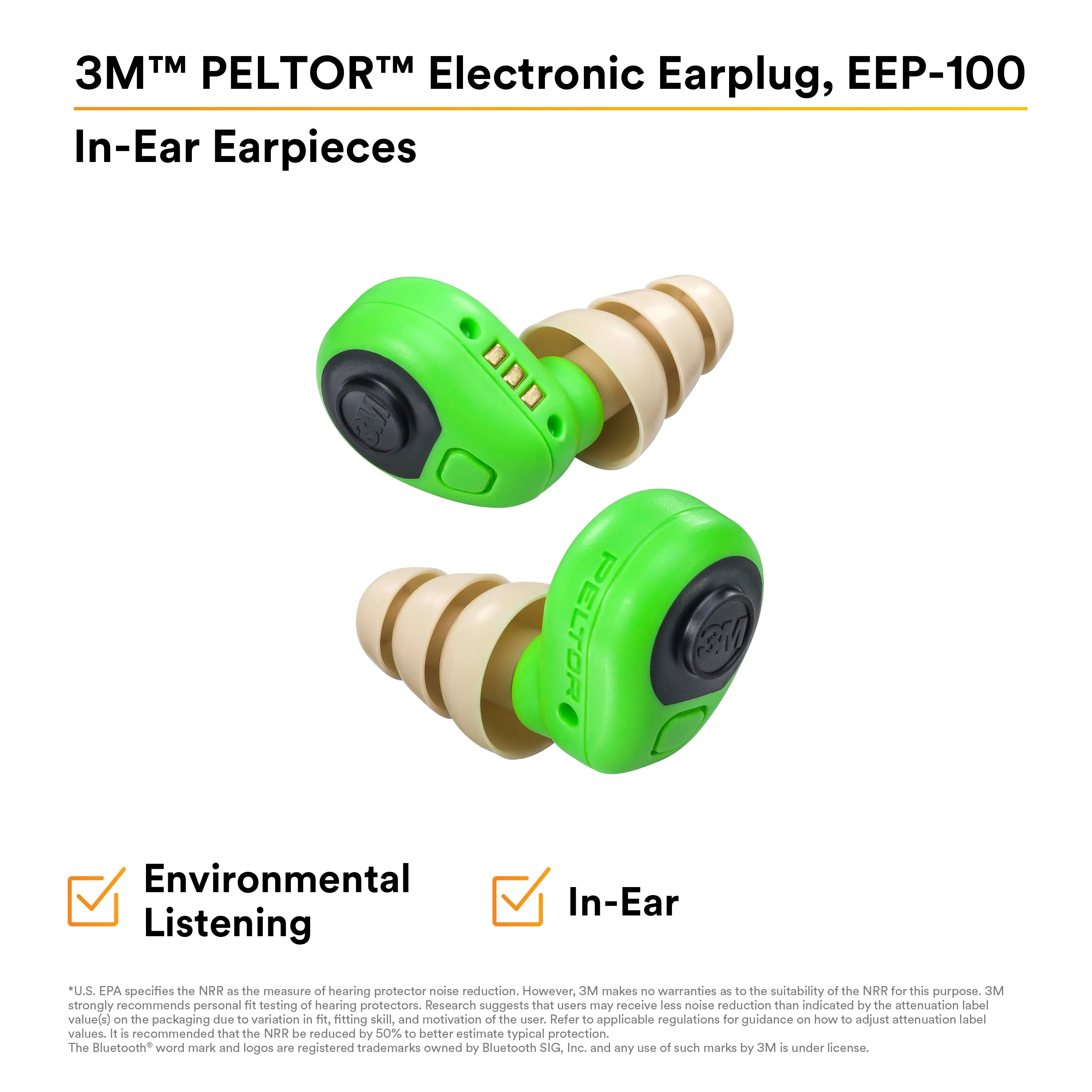 3M™ PELTOR™ Electronic Earplug, EEP-100