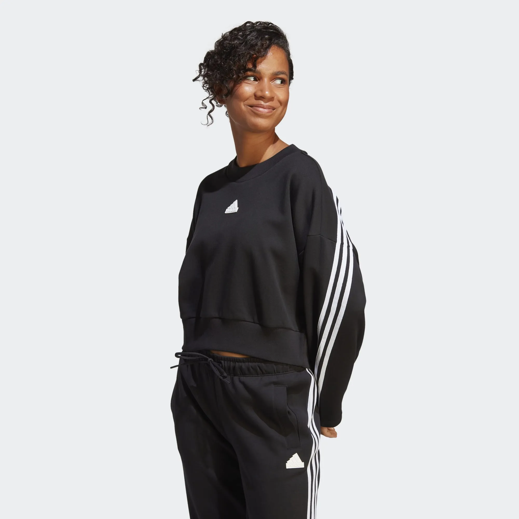 Adidas Future Icons 3-Stripes Sweatshirt - Womens - Black