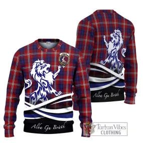 Ainslie Tartan Ugly Sweater with Alba Gu Brath Regal Lion Emblem