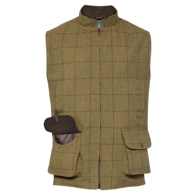 Alan Paine Rutland Tweed Waistcoat - Lichen