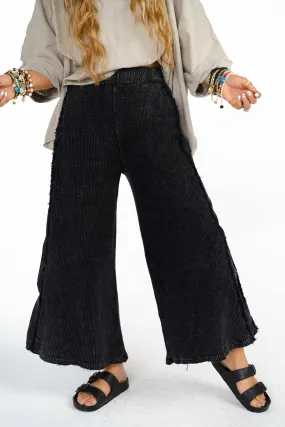 All About It Wide Leg Pant - Washed Black