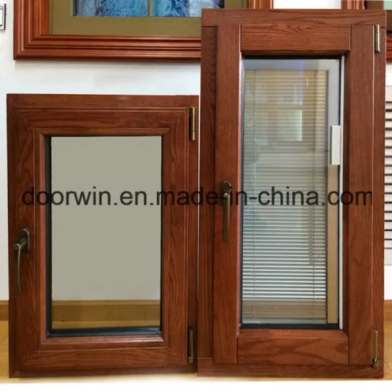 Aluminium Windows with Solid Wood Cladding (Built-In Shutter) , Convenient and Environmental Window with Integrated Shutter - China Aluminium Window, Wood Window