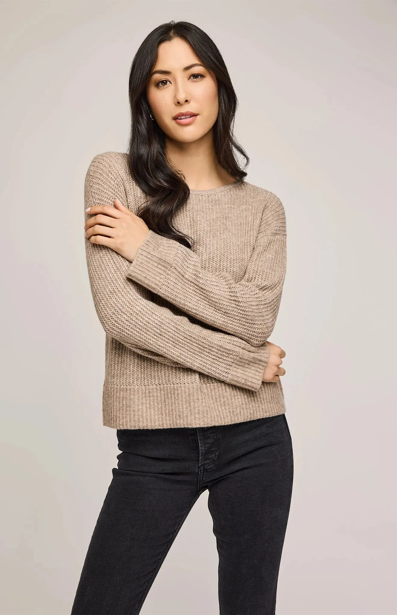 Ambrose L/S Sweater-heather taupe