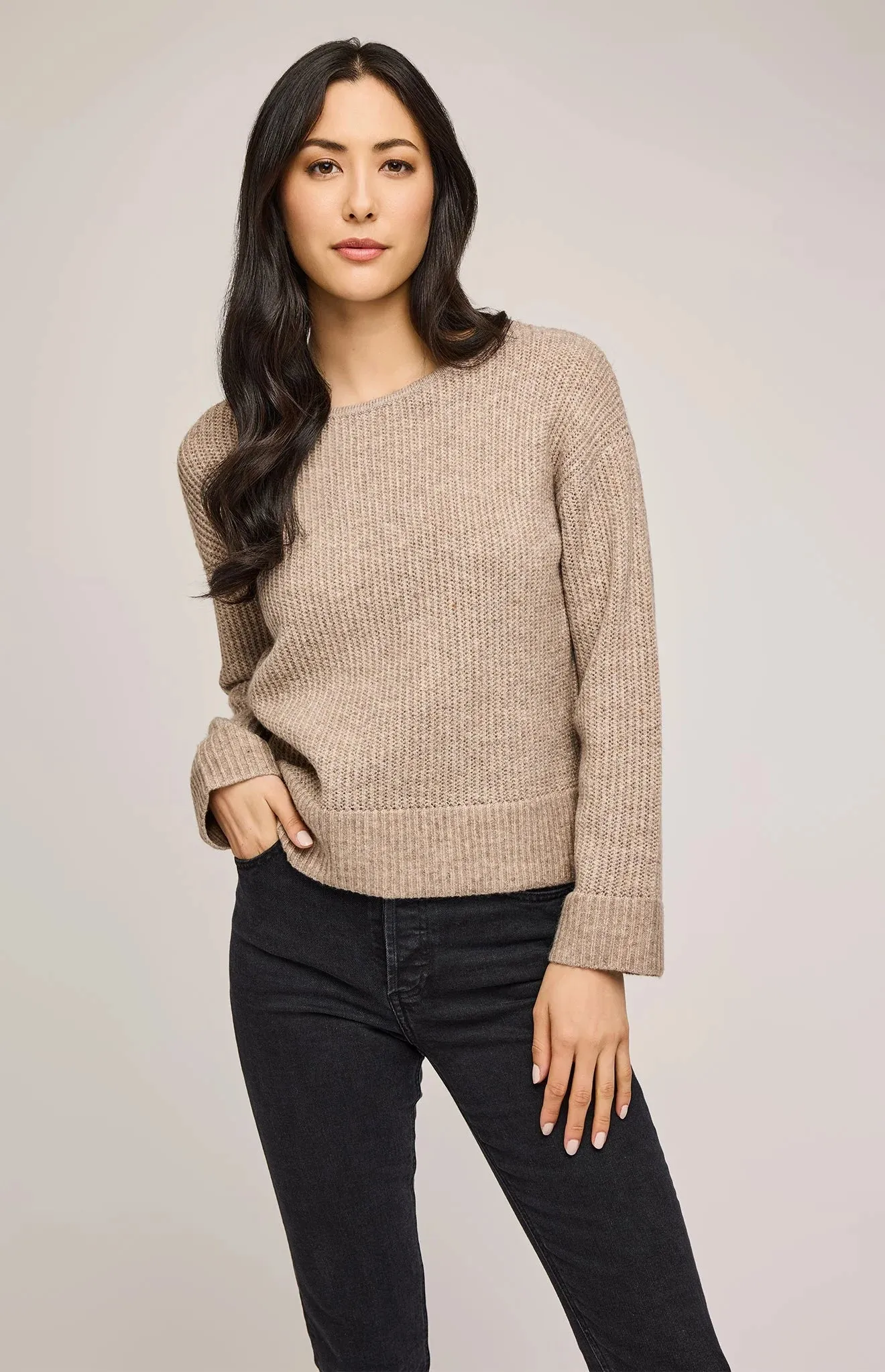 Ambrose L/S Sweater-heather taupe