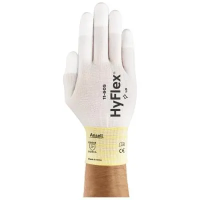 Ansell HyFlex Lite Gloves, 6, White, 104659