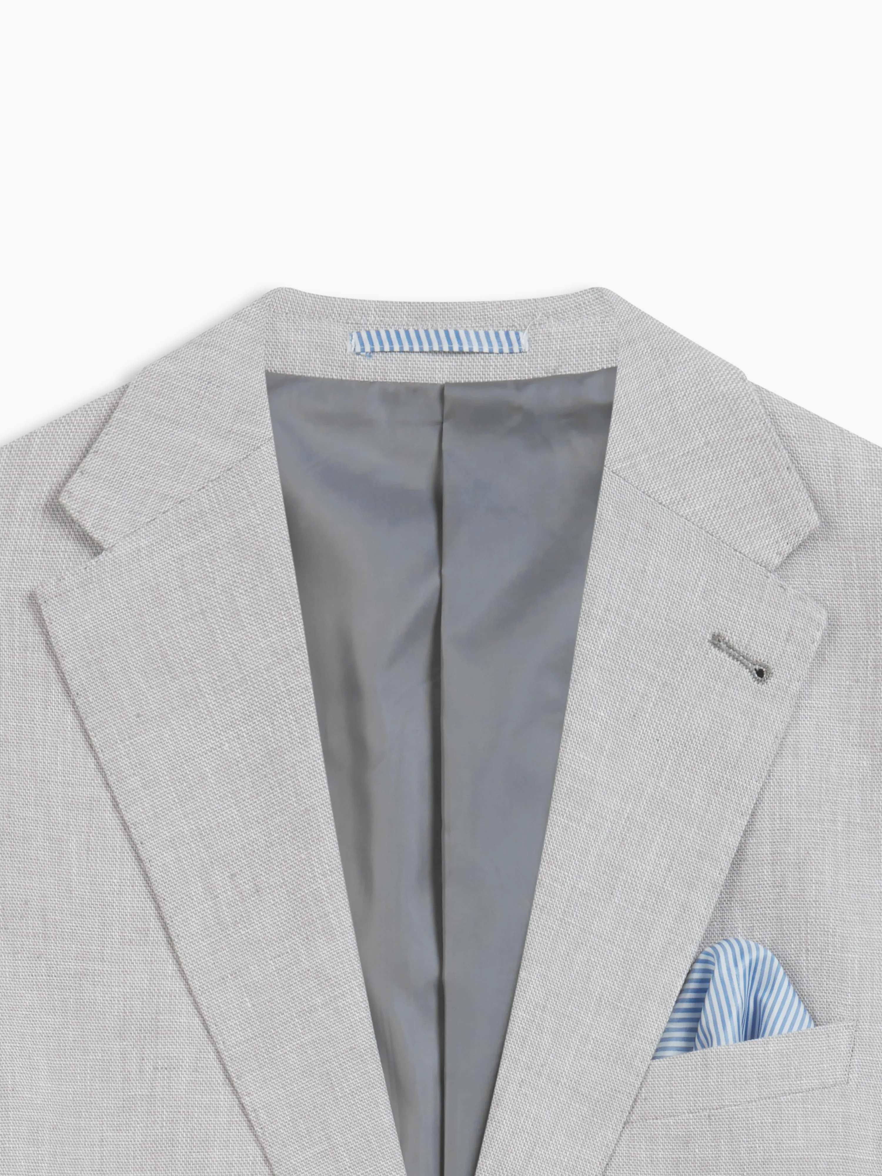 Archer Linen-Blend Slim Light Grey Suit Jacket