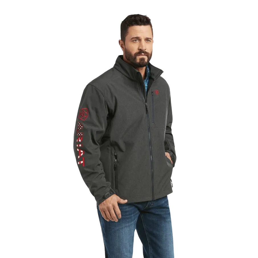 Ariat Men's Charcoal Americana Softshell Jacket