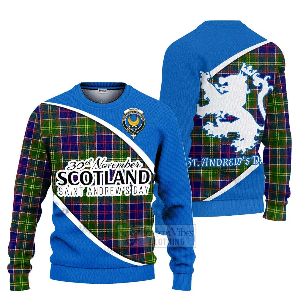 Arnott Family Crest Tartan Ugly Sweater Celebrate Saint Andrew's Day in Style