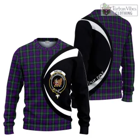 Baillie Highland Society Tartan Ugly Sweater with Family Crest Circle Style