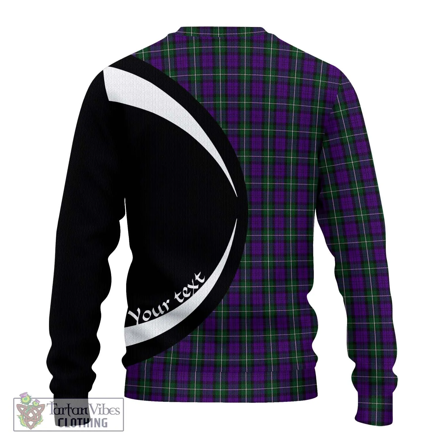 Baillie Highland Society Tartan Ugly Sweater with Family Crest Circle Style