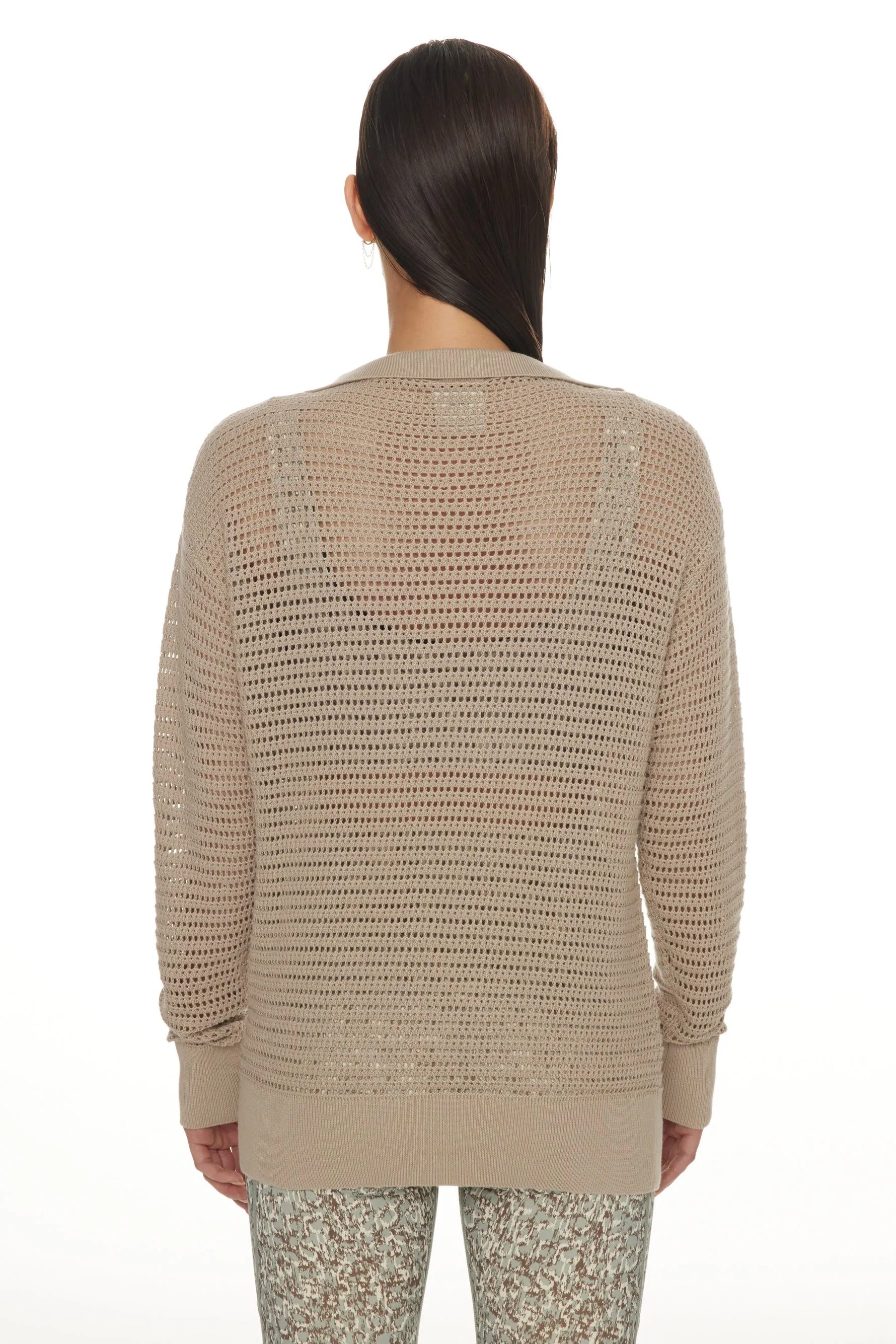 Billie Half Zip Knit - Cashmere Stone