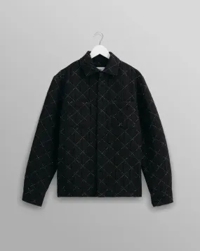 Black Quilted Tweed Whiting Overshirt