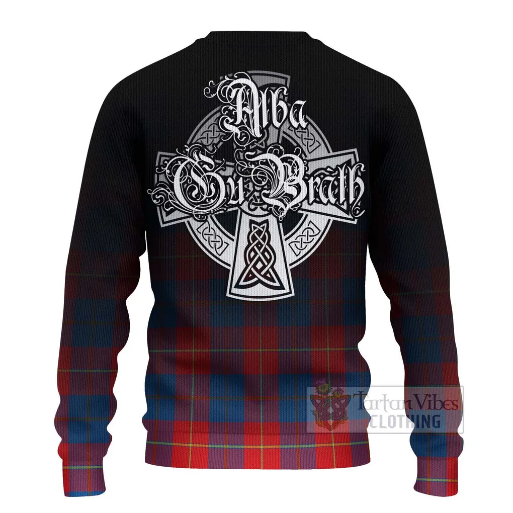 Blane Tartan Ugly Sweater Featuring Alba Gu Brath Family Crest Celtic Inspired