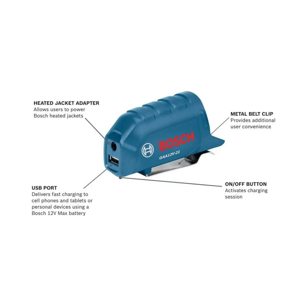 Bosch GAA12V-21N 12V Max Portable Power Adapter