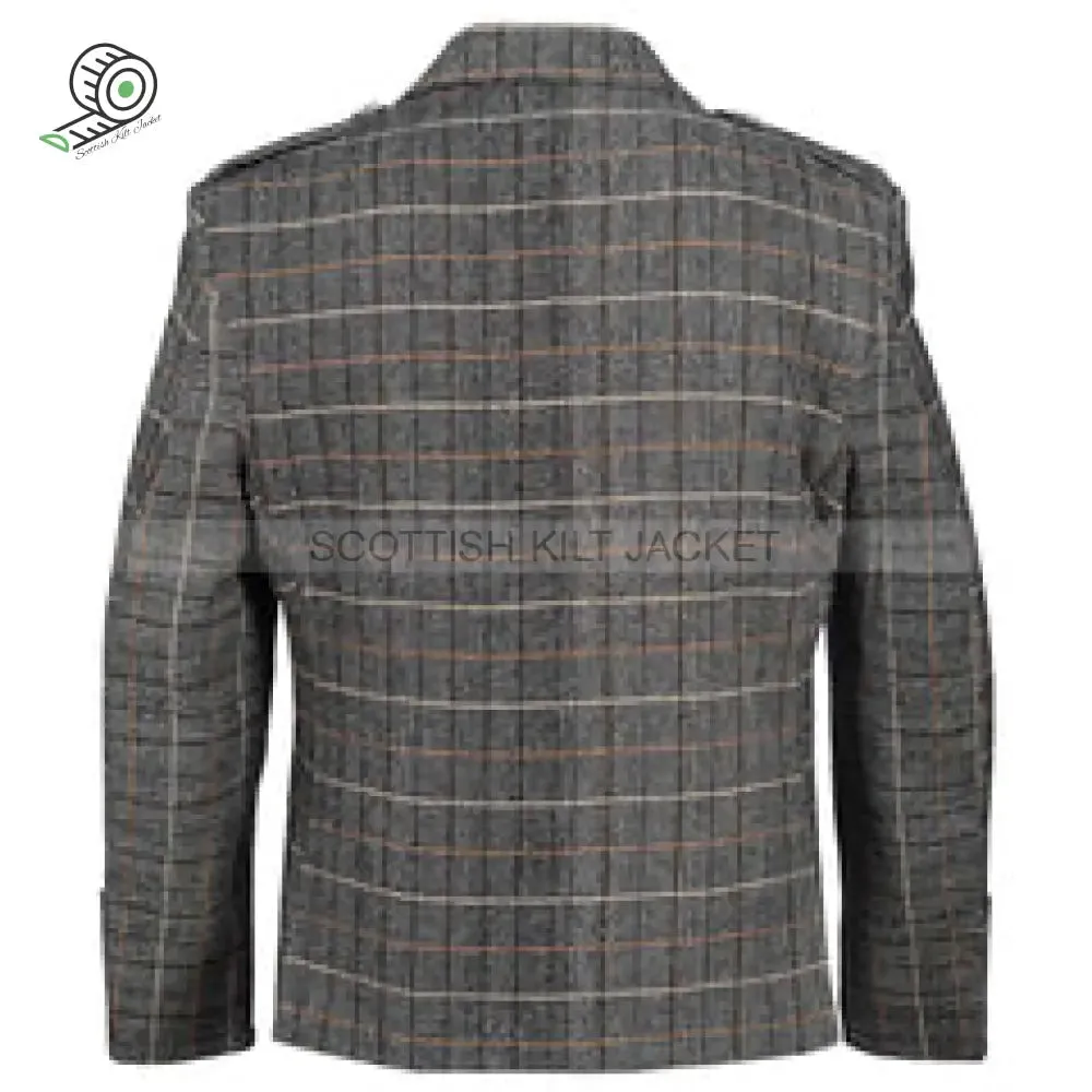 Brown Argyll Tweed Wool Jacket with Vest and Waistcoat