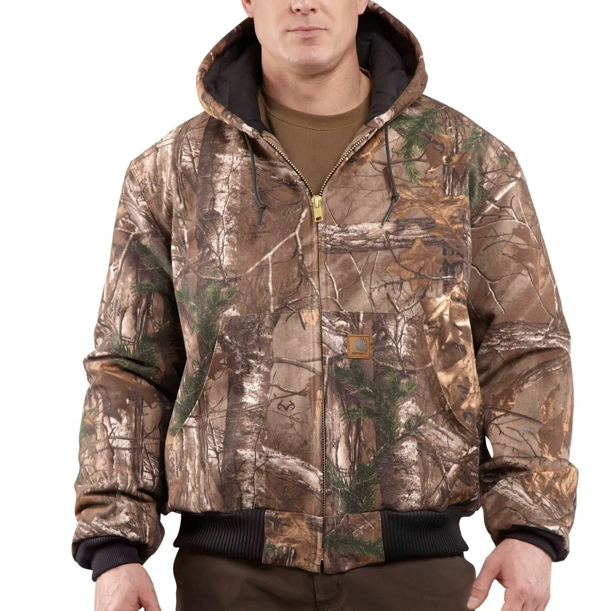 Carhartt Men's Realtree Xtra Quilted-Flannel Lined Camo Active Jacket