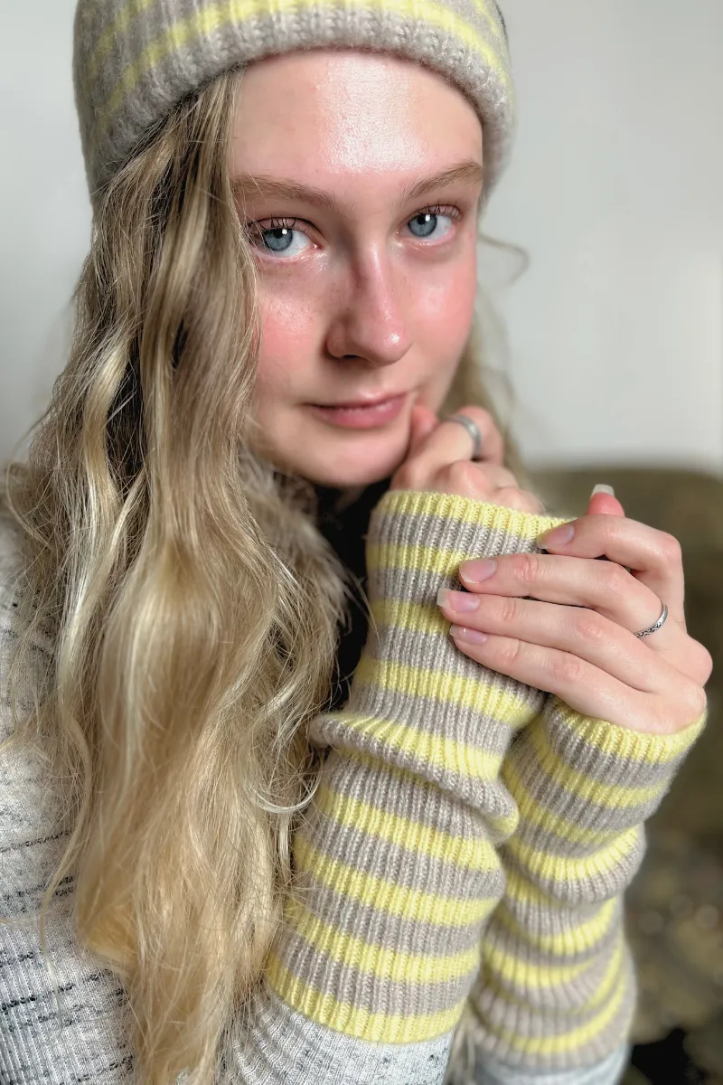 Cashmere Striped Handwarmer