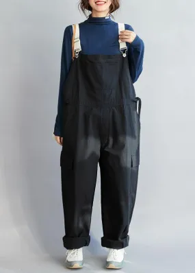 Chic Black Casual Pants Fall Fashion all-match Jumpsuit Pants