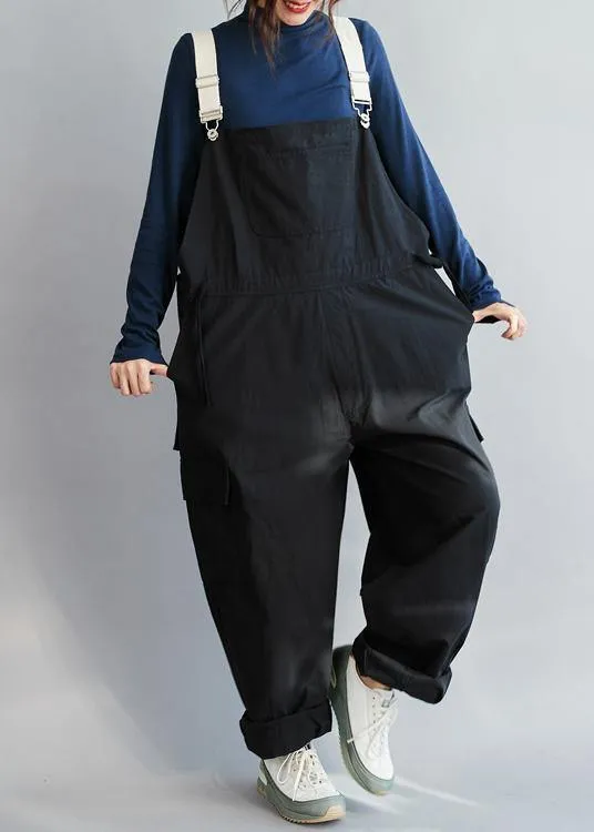 Chic Black Casual Pants Fall Fashion all-match Jumpsuit Pants