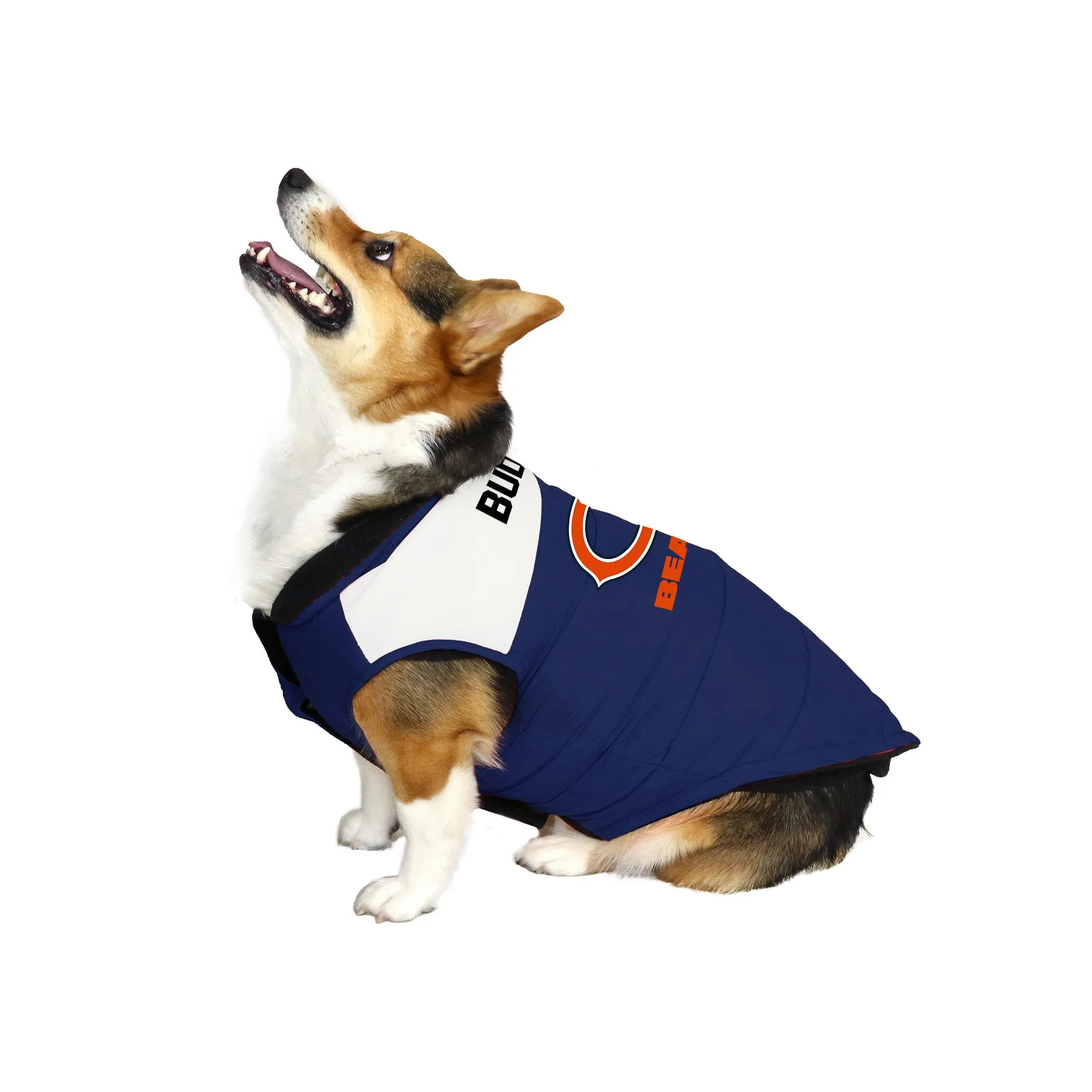 Chicago Bears Custom Pet Parka Puff Vest