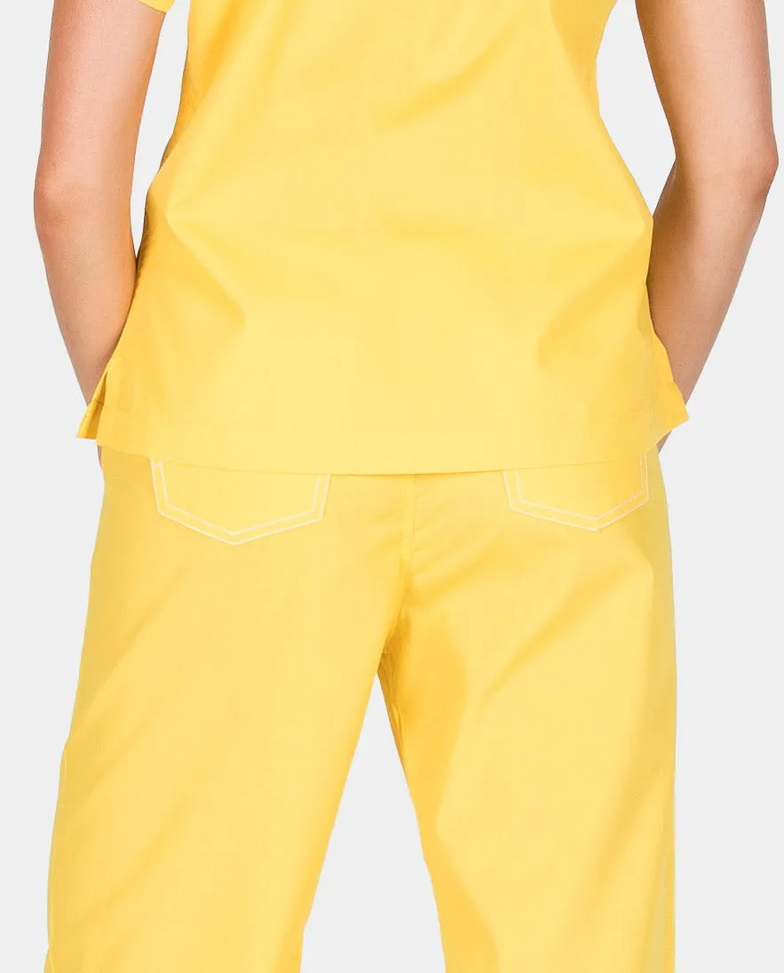 Classic Summer Fun Scrub Pants - Marisol Gold