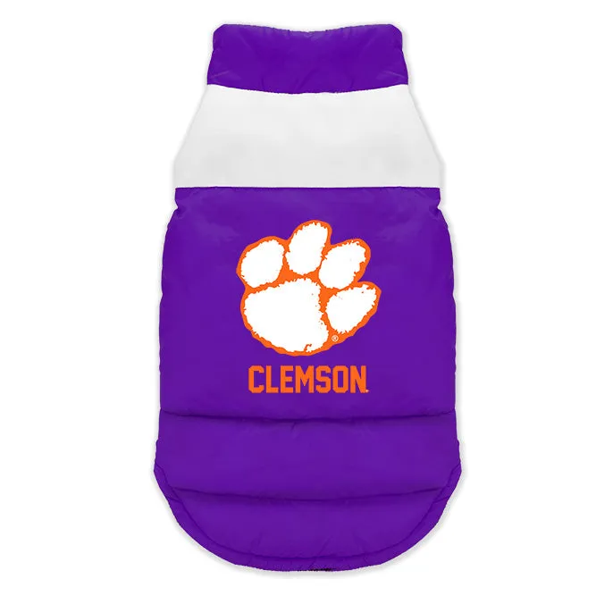 Clemson University Pet Parka Puff Vest