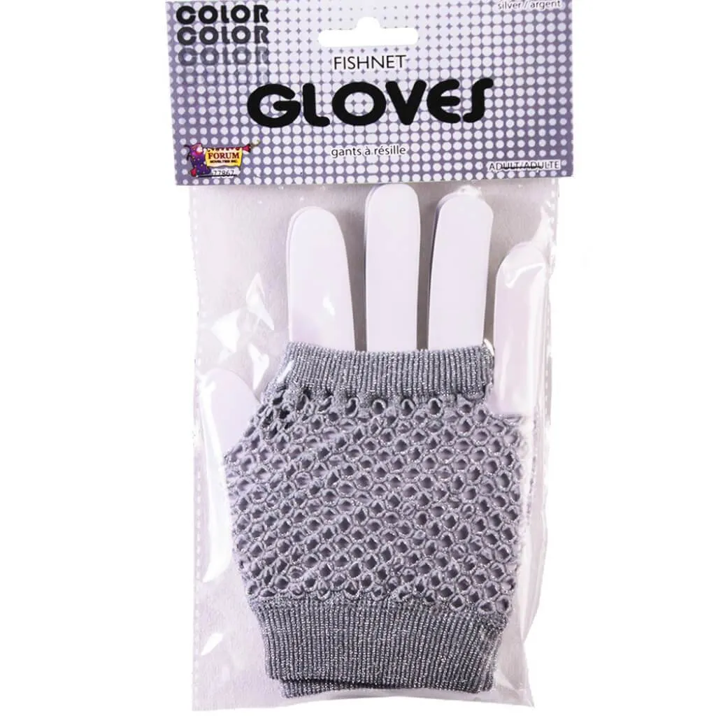 Color Fingerless Fishnet Gloves