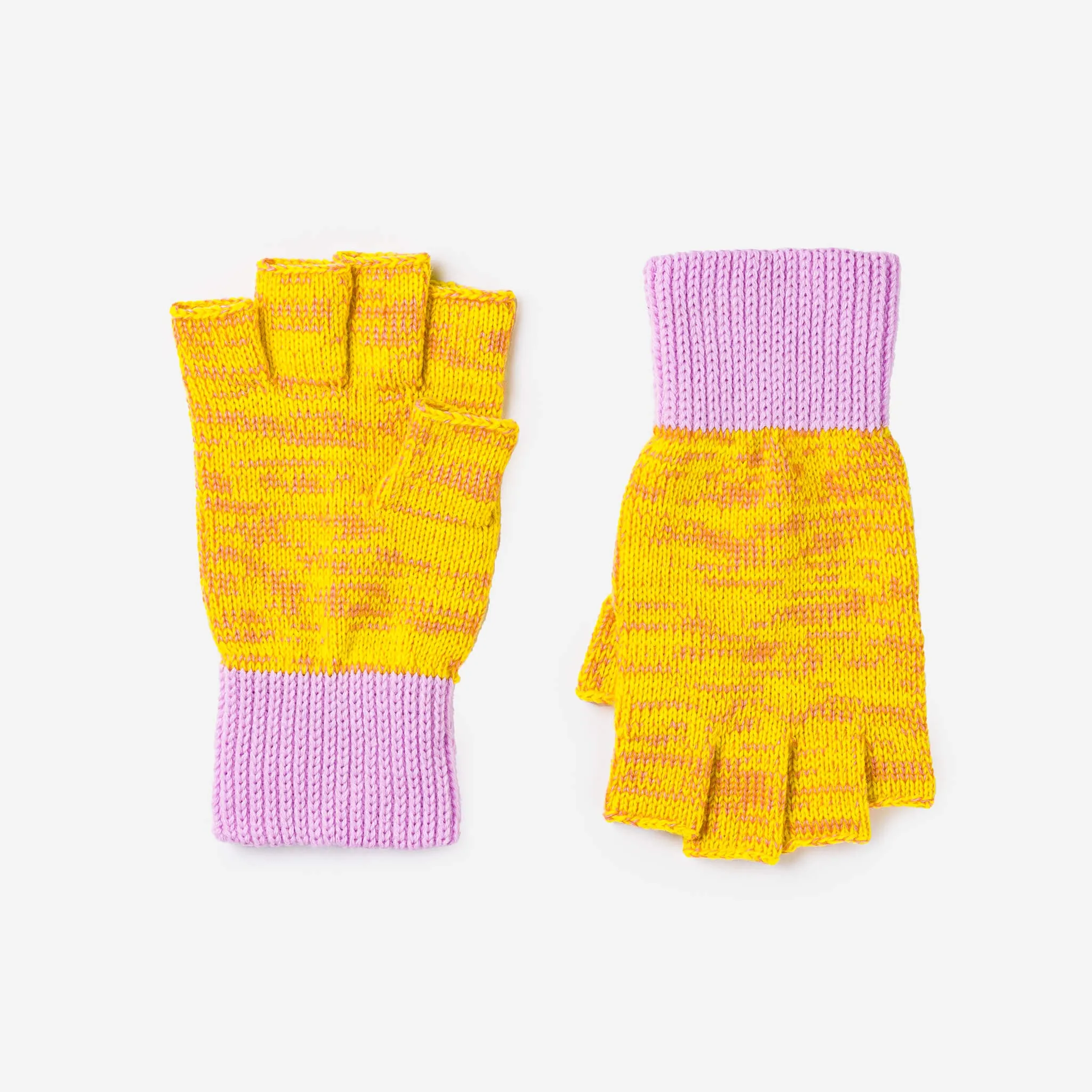 Colorblock Fingerless Gloves