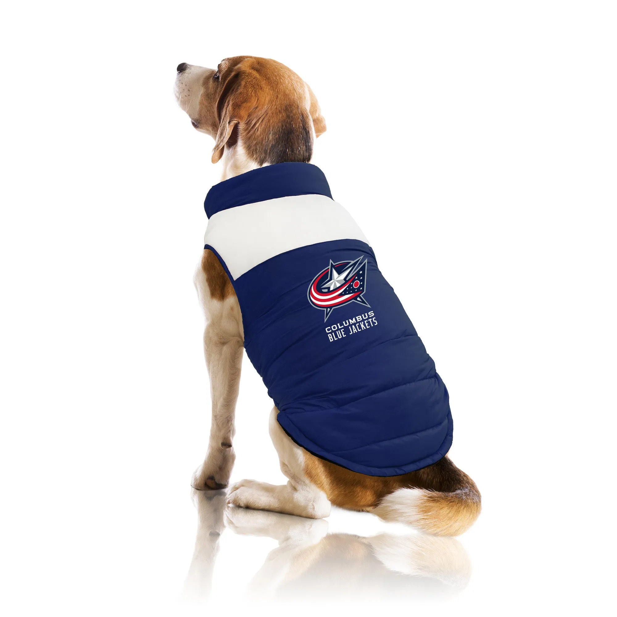 Columbus Blue Jackets Pet Parka Puff Vest