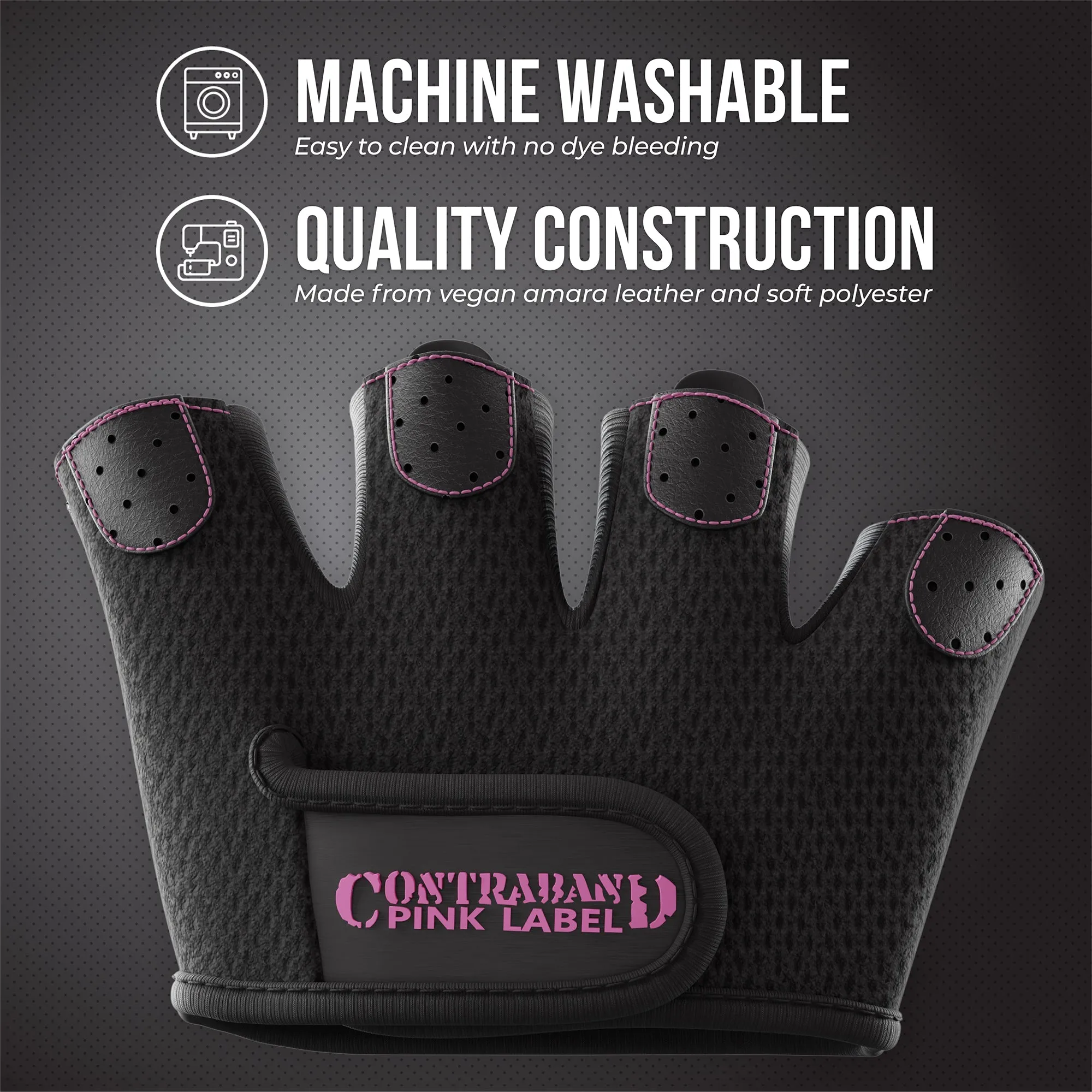 Contraband Pink Label 5537 Womens Micro Weight Lifting Gloves w/Grip-Lock Silicone Padding