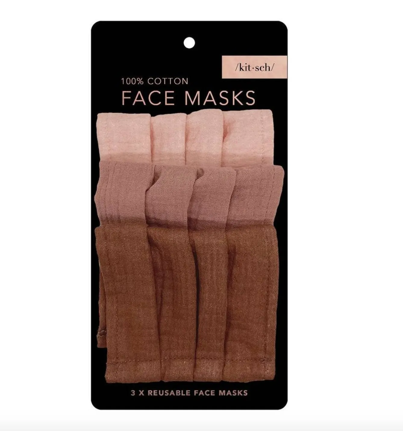 Cotton Face Mask 3pk - Dusty Rose - FINAL SALE