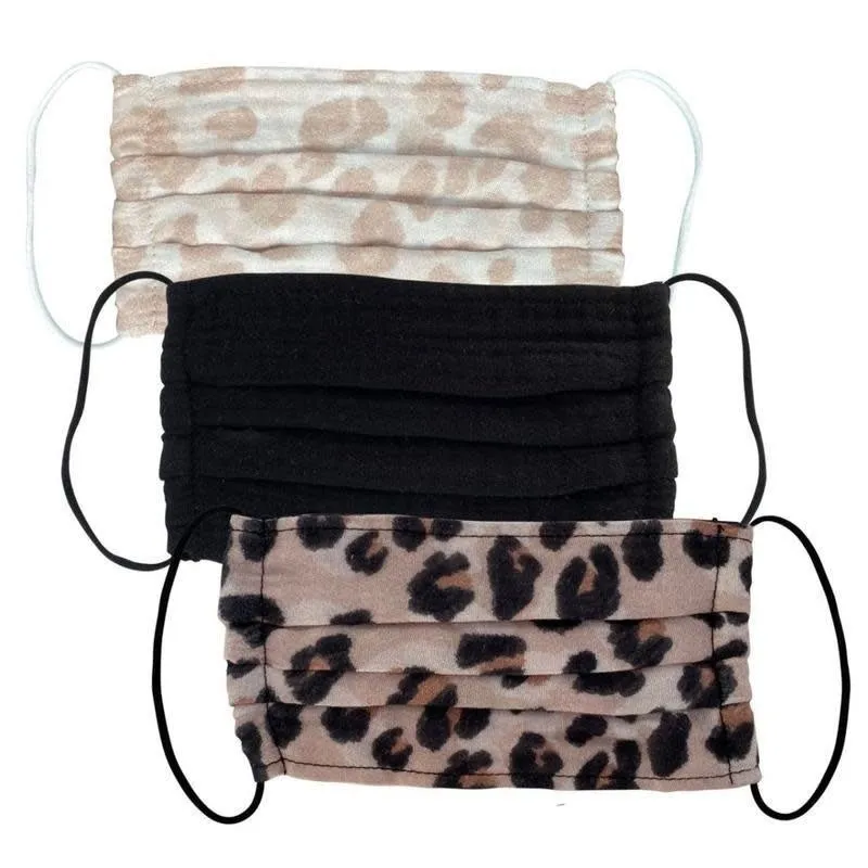 Cotton Face Mask 3pk - Leopard - FINAL SALE