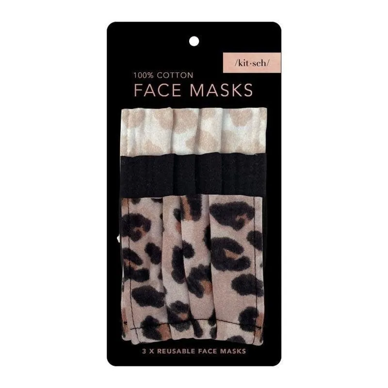 Cotton Face Mask 3pk - Leopard - FINAL SALE