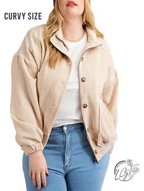 Curvy Find It in the Mountains Corduroy Jacket