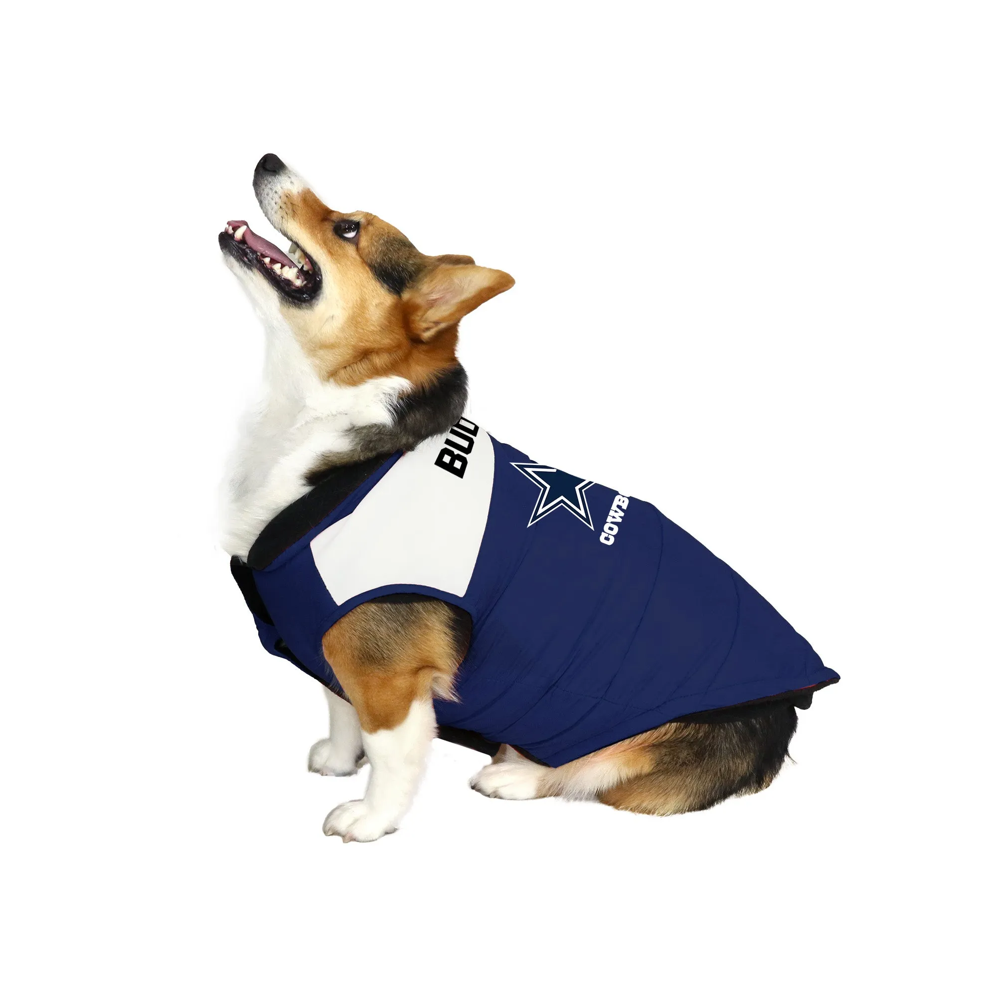 Dallas Cowboys Custom Pet Parka Puff Vest