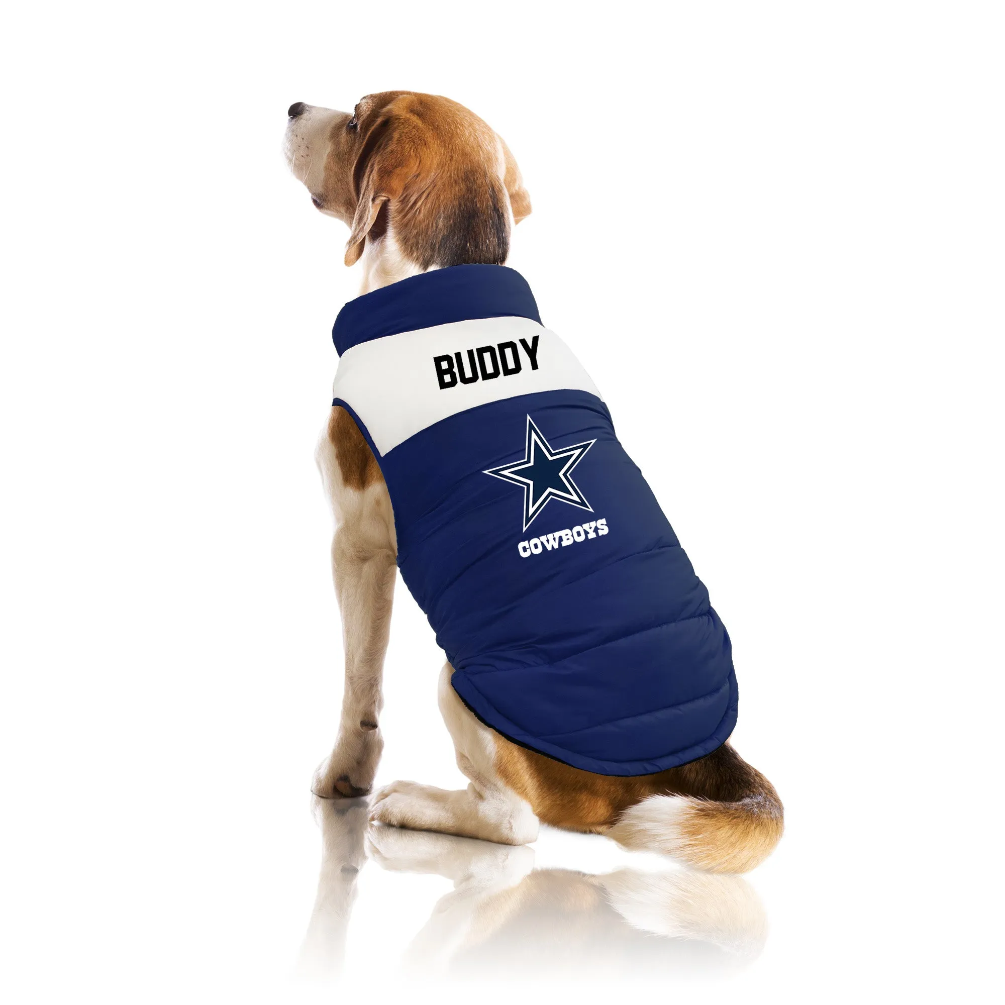 Dallas Cowboys Custom Pet Parka Puff Vest