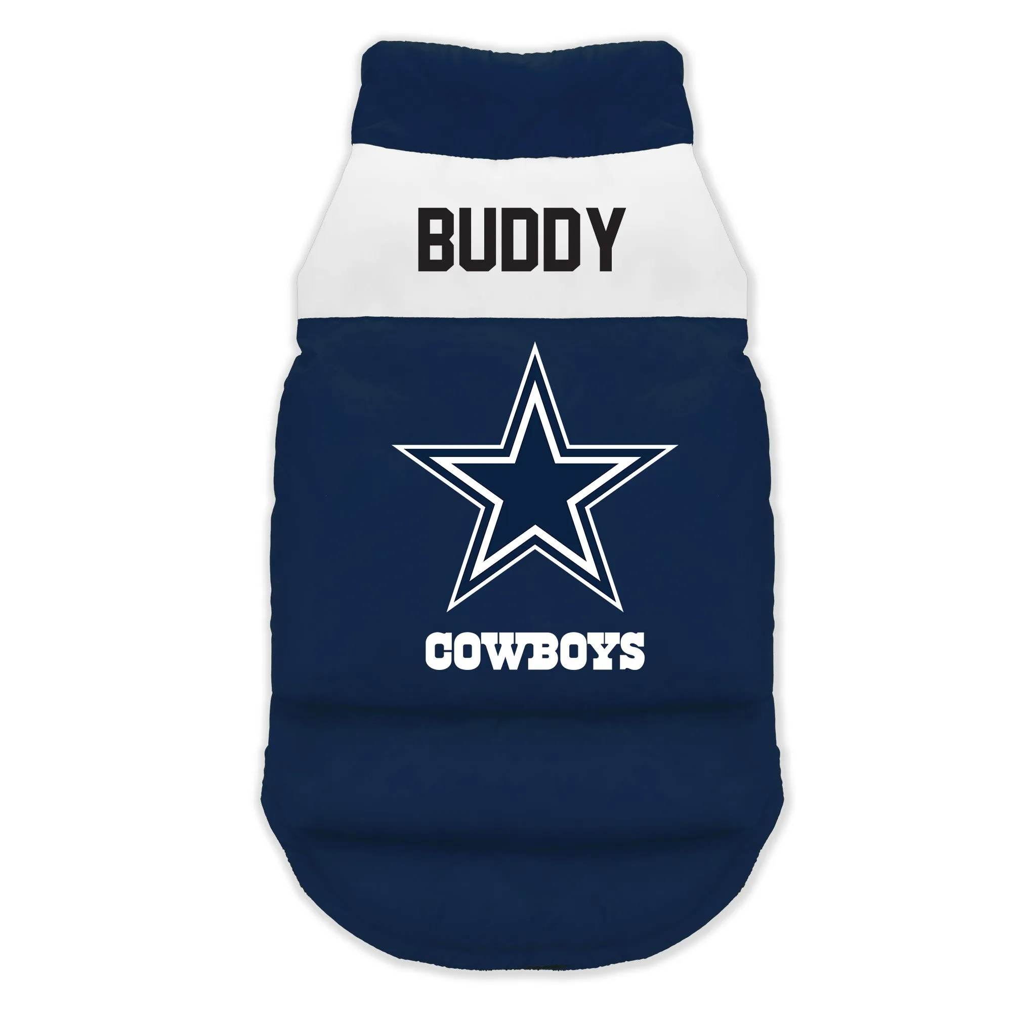 Dallas Cowboys Custom Pet Parka Puff Vest