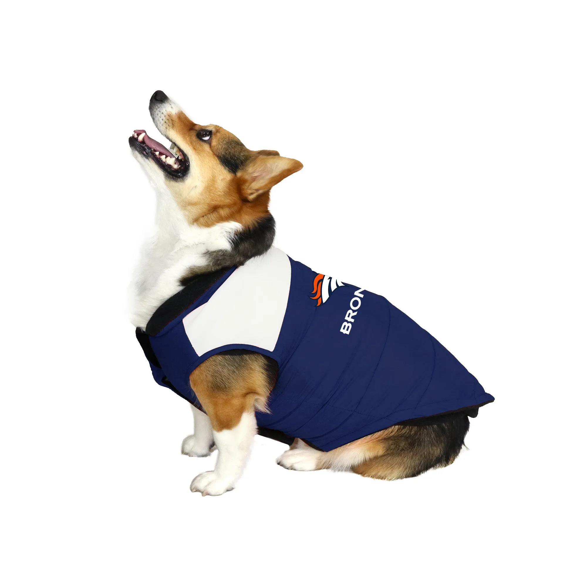 Denver Broncos Pet Parka Puff Vest