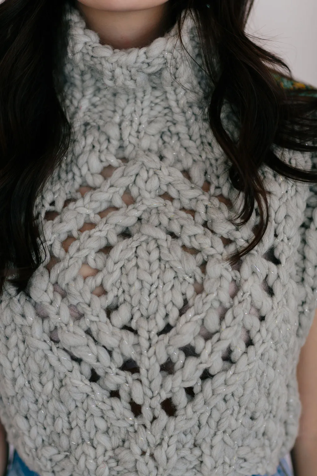 Diamond Crop Sweater