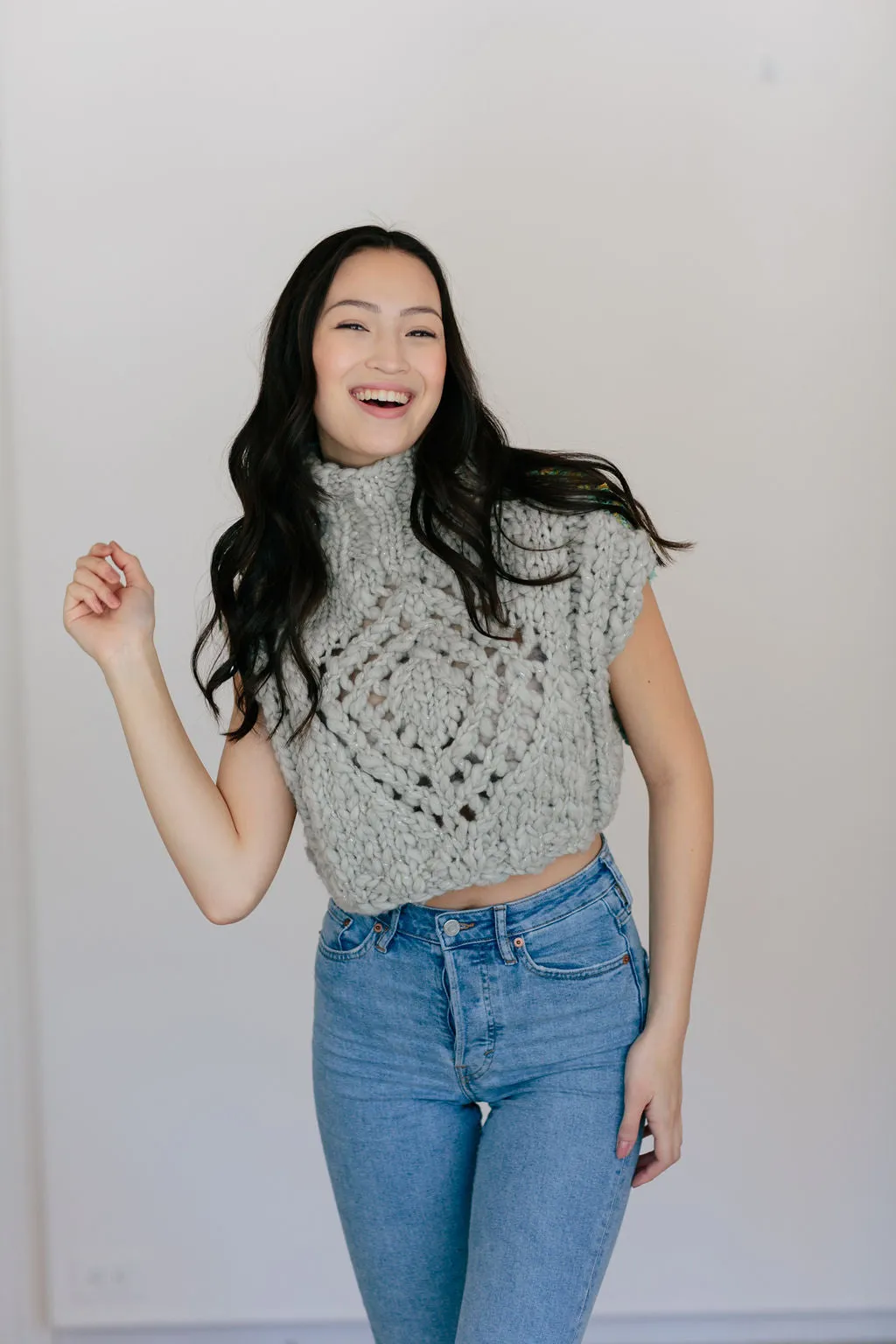 Diamond Crop Sweater