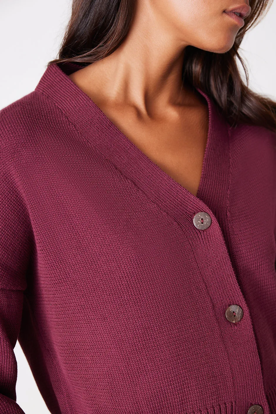 Diana Cardigan in Plum