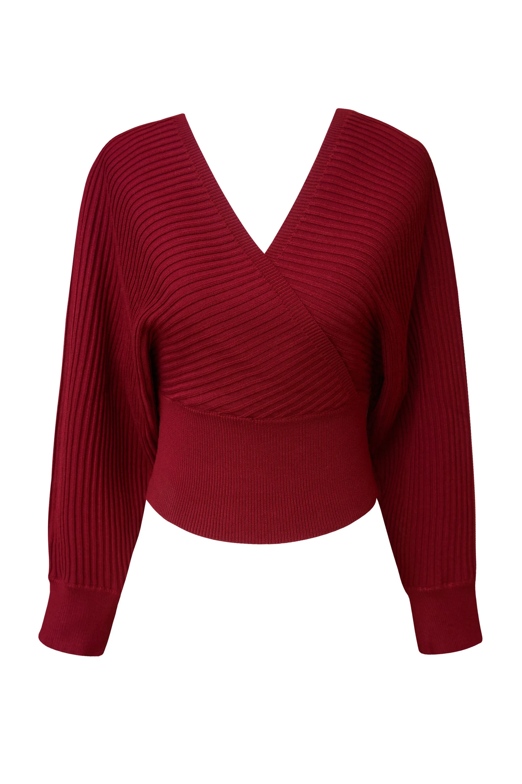 Diane Cherry Ribbed Sweater Top