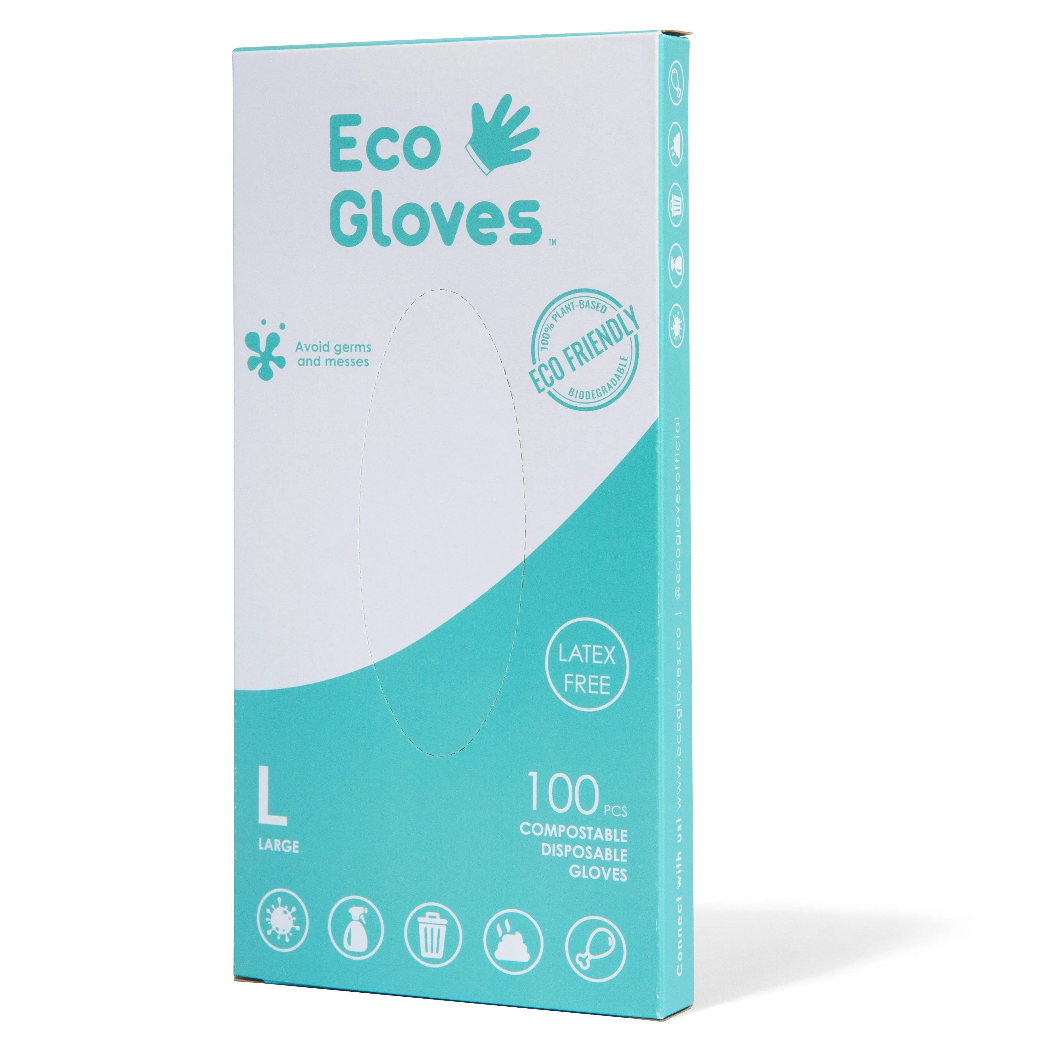 Disposable Eco-Friendly Compostable Gloves (Case of 24 Boxes)