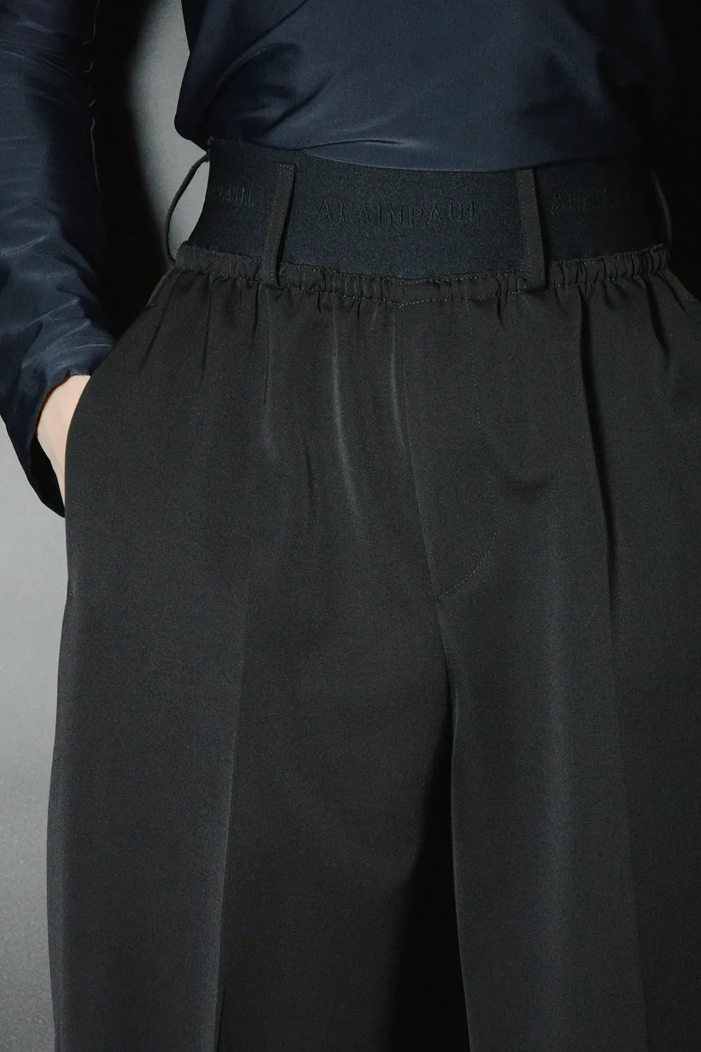 ELASTIC WAIST PANTS - TAILORING WOOL