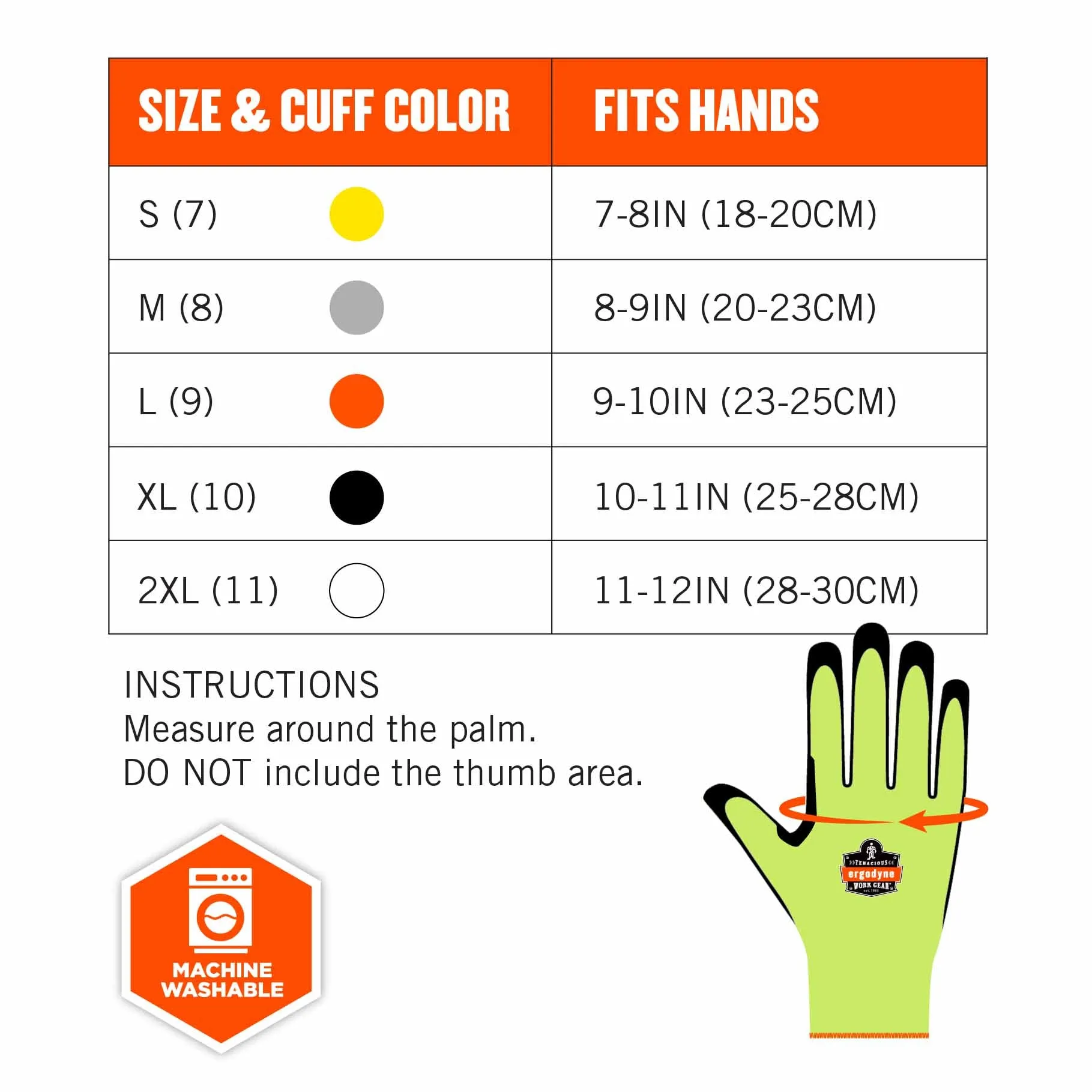 Ergodyne 17826 7041-CASE 2XL Lime ANSI A4 Nitrile-Coated CR Gloves 144-Pair