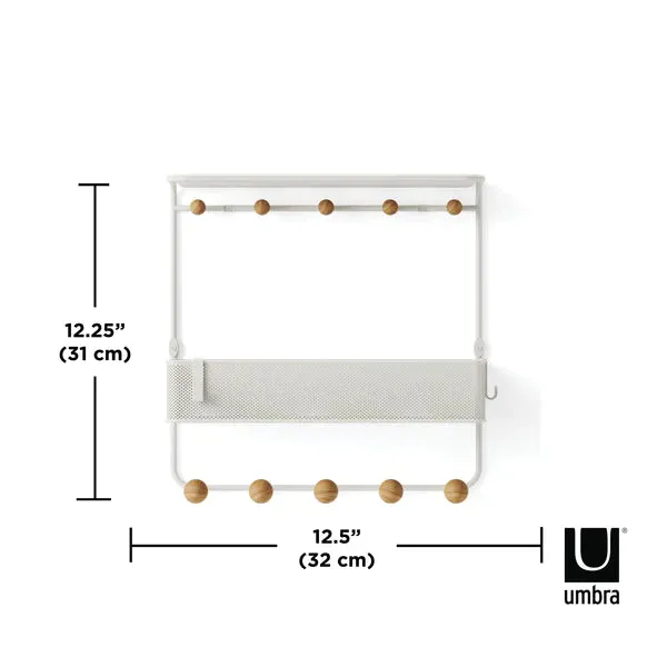 Estique Shelf with Hooks