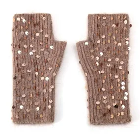 Fingerless Gloves  - Brown