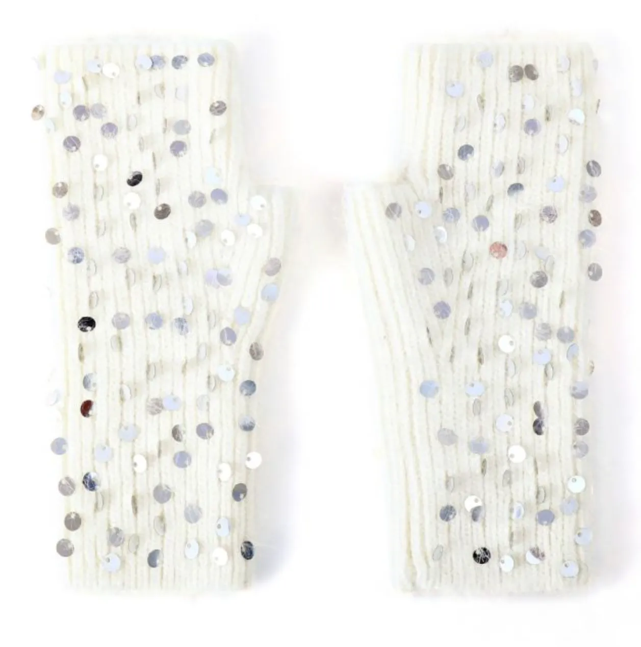 Fingerless Gloves  - Cream