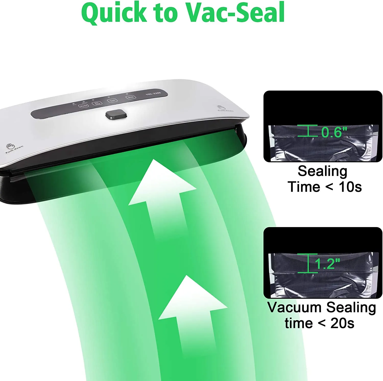 Food Vacuum Sealer Machine with Dry and Moist Mode for Food Preservation